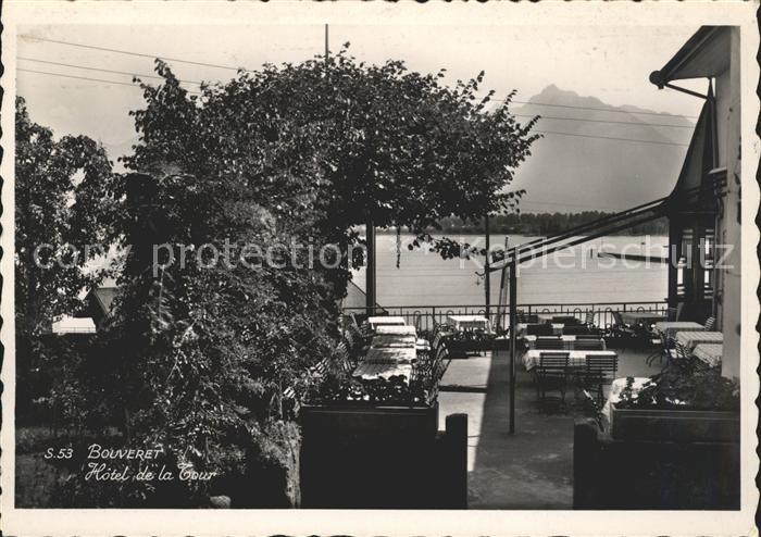 Bouveret VS Hotel de la Tour Terrasse Lac Leman