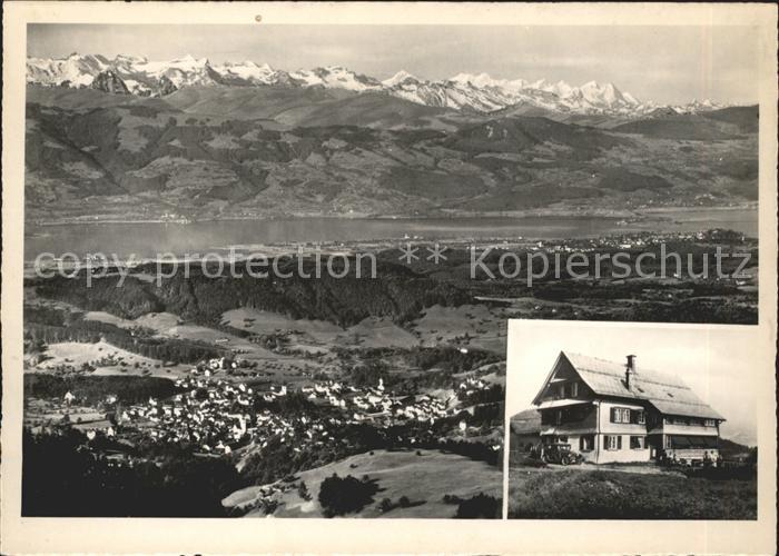 Wald ZH Alp Scheidegg Gasthaus Kurhaus Panorama Blick gegen Urneralpen Berneralp