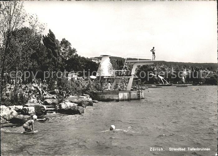 Zuerich Strandbad Tiefenbrunnen Springturm
