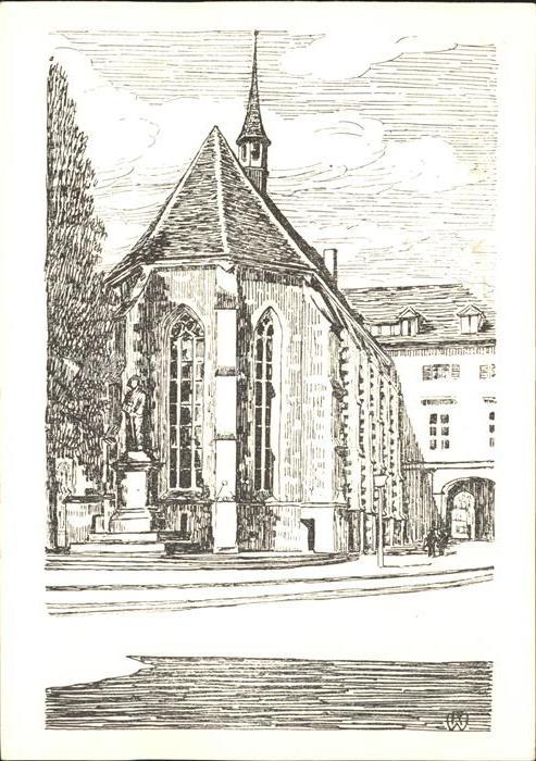 Zuerich Wasserkirche Kuenstlerkarte