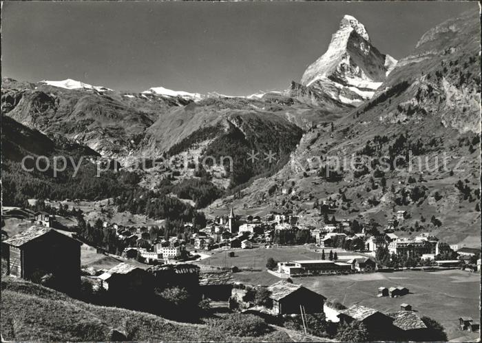 Zermatt VS Panorama mit Matterhorn Walliser Alpen