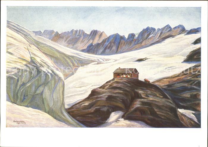 Mutthorn Mutthornhuette Schutzhuette Berner Alpen Kuenstlerkarte