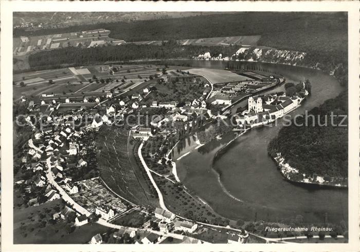 Rheinau ZH Fliegeraufnahme Rhein