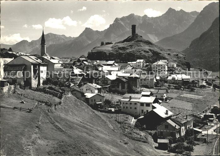 Ardez Basler Ferienkolonie mit Piz Lischanna und Piz Pisoc
