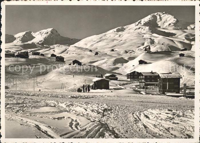 Arosa GR mit Weisshorn und Bergkirchli Skigebiet