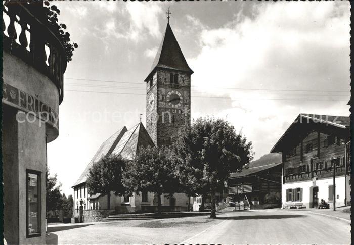 Klosters GR St Jakobskirche und Rathaus