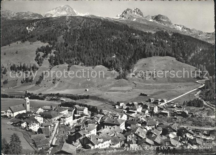 Spluegen GR mit Schwarzhoerner