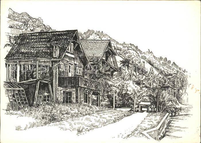 Gersau Vierwaldstaettersee Kuenstlerkarte