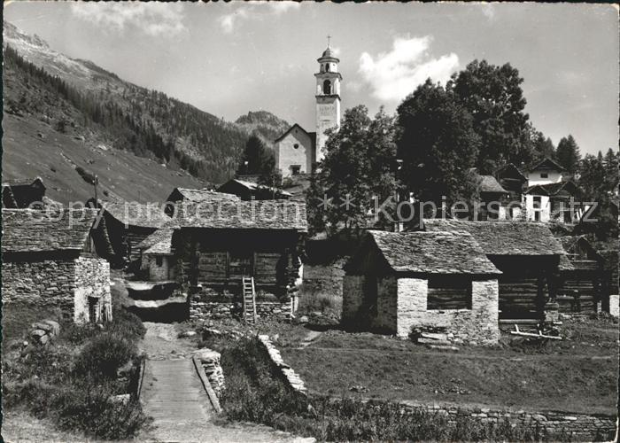 Bosco Gurin Dorfpartie Kirche