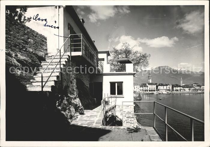 Ascona TI Ortsblick mit Lago Maggiore