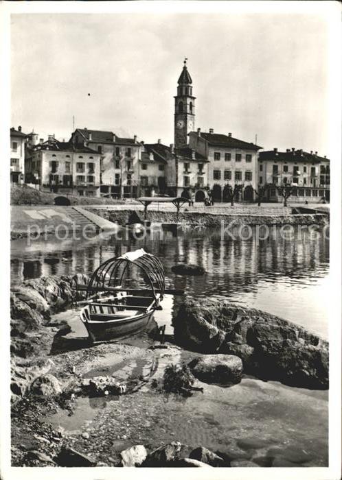 Ascona TI Partie am Lago Maggiore Fischerboot