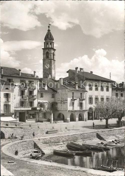 Ascona TI Hafenpartie am Lago Maggiore