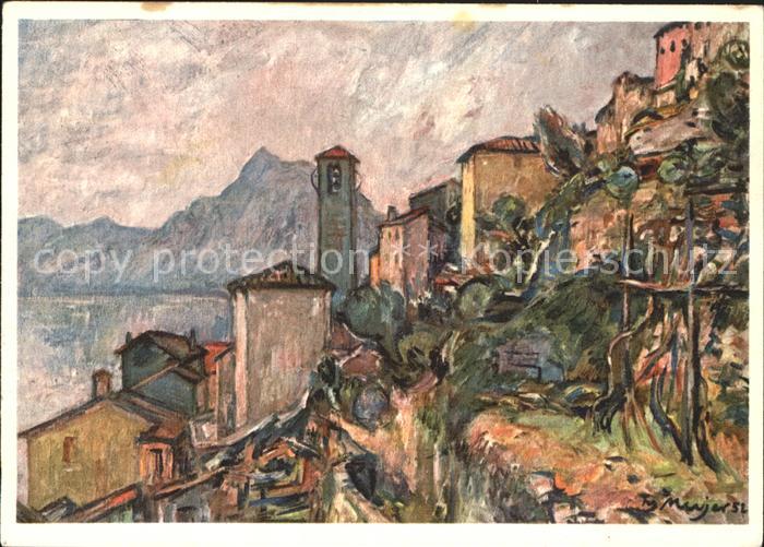 Gandria Lago di Lugano Campagna Kuenstlerkarte