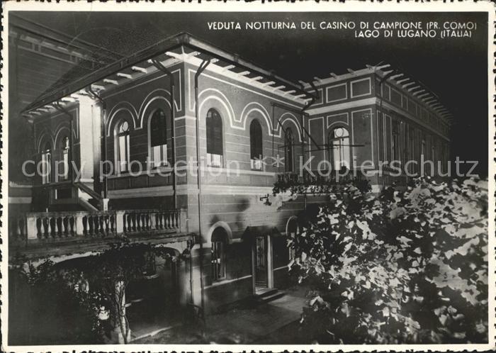 Campione d Italia Veduta notturna del Casino di Campione