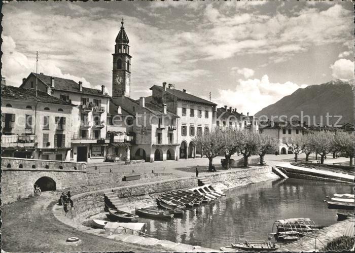 Ascona TI Hafenpartie am Lago Maggiore