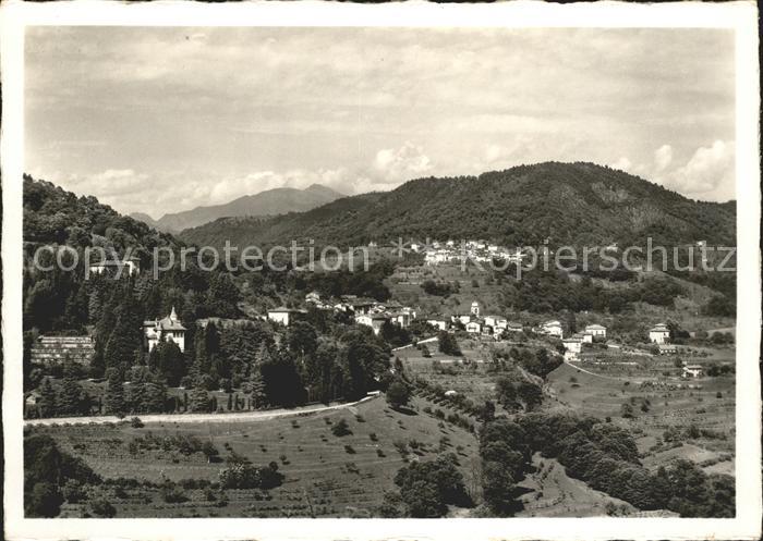Novaggio Panorama mit Militaer Sanatorium