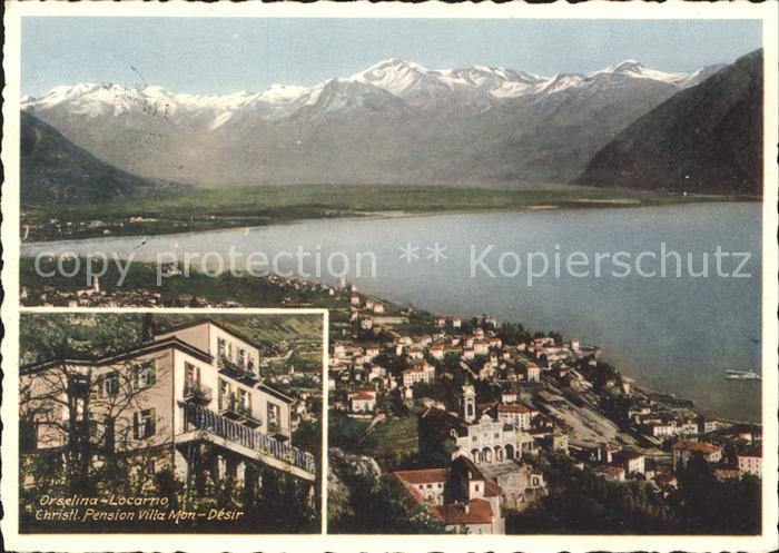 Orselina TI Panorama Lago Maggiore Christl Pension Villa Mon Desir
