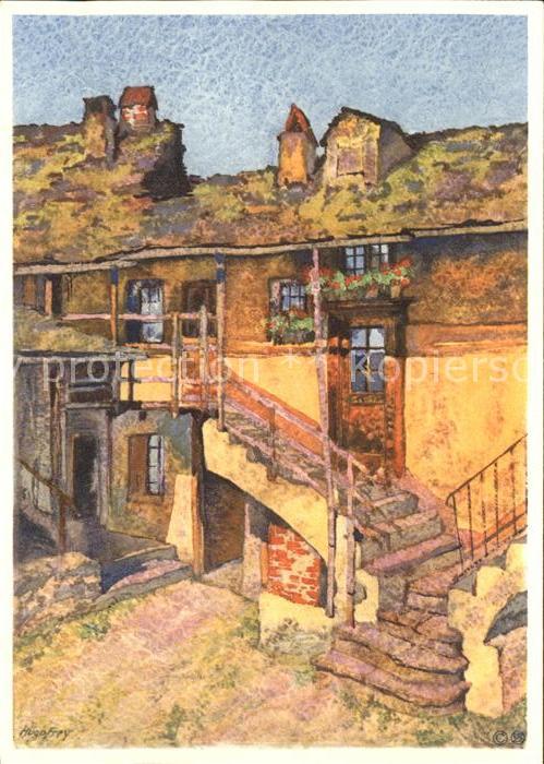 Minusio TI Motivo Villaggio Kuenstlerkarte