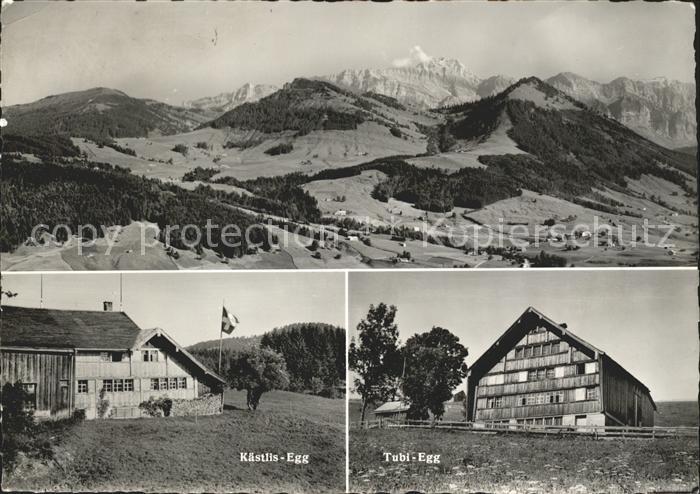 Urnaesch AR Blick von der Egg zum Saentis Kaestlis Egg Tubi Egg