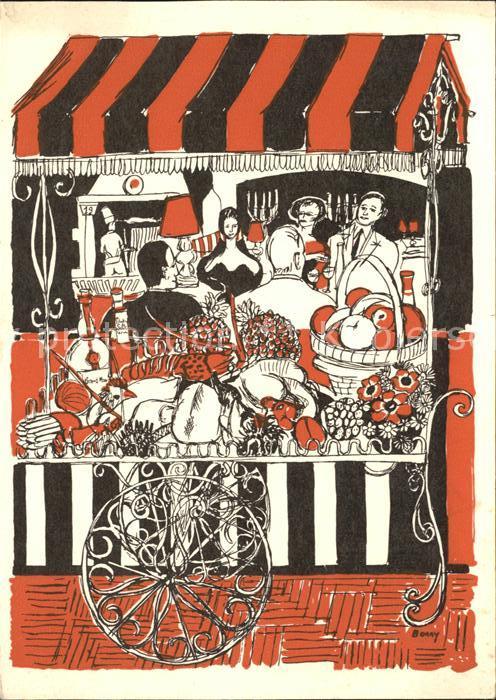 Lausanne VD Rotisserie La Grappe d Or Kuenstlerkarte