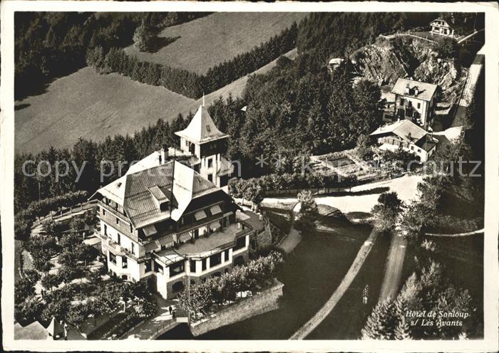 Les Avants Hotel de Sanloup vue aerienne