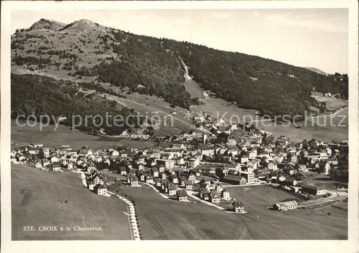 Ste Croix VD Panorama avec le Chasseron vue aerienne