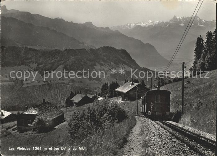Les Pleiades Panorama et les Dents du Midi Chemin de Fer