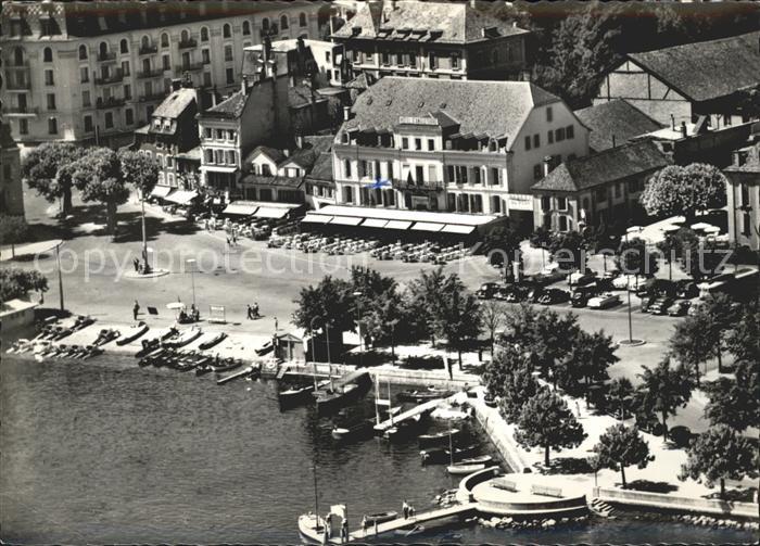 Ouchy Hotel d Angleterre Port Lac Leman vue aerienne