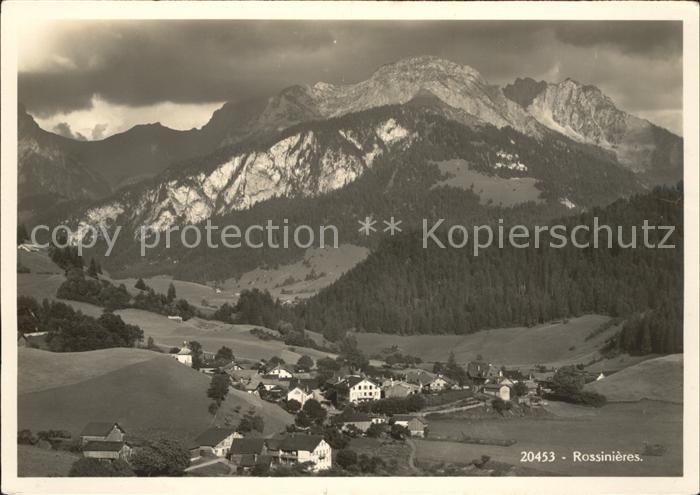 Rossiniere Vue generale et les Alpes
