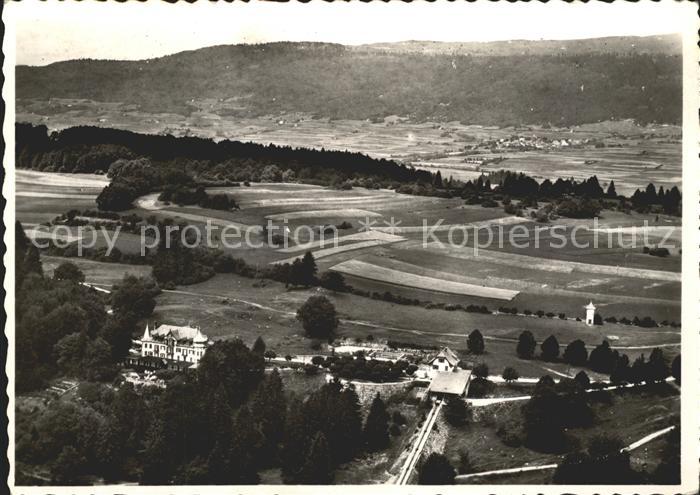 Diesse Kurhaus Mon Souhait Preles vue aerienne sur le plateau et Chasseral