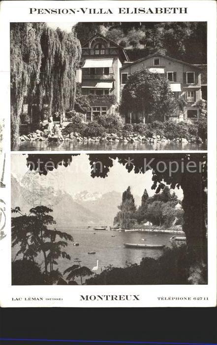 Montreux VD Pension Villa Elisbeth Lac Leman et les Alpes