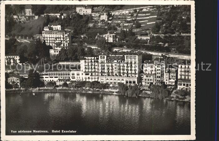 Montreux VD Hotel Excelsior Lac Leman vue aerienne