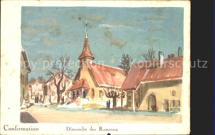 Lausanne VD Dimanche des Rameaux Confirmation Kuenstlerkarte