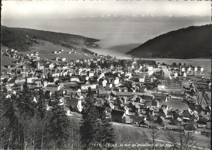 Ste Croix VD la mer de brouillard et les Alpes