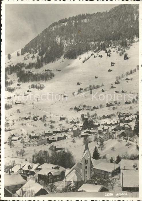 Amden Walensee SG Ortsansicht mit Kirche