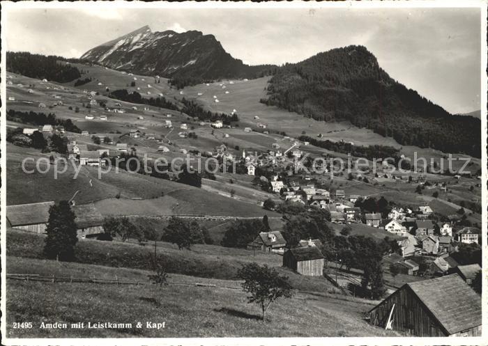 Amden Walensee SG Panorama mit Leistkamm und Kapf