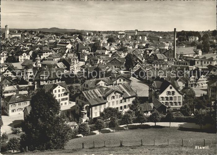 Flawil Blick ueber die Stadt