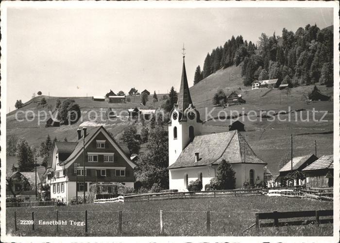 Ennetbuehl Partie an der Kirche