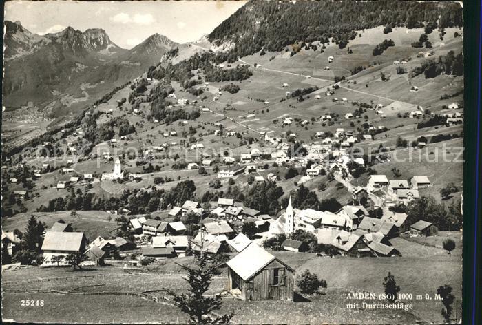 Amden Walensee SG Gesamtansicht mit Durchschlaege