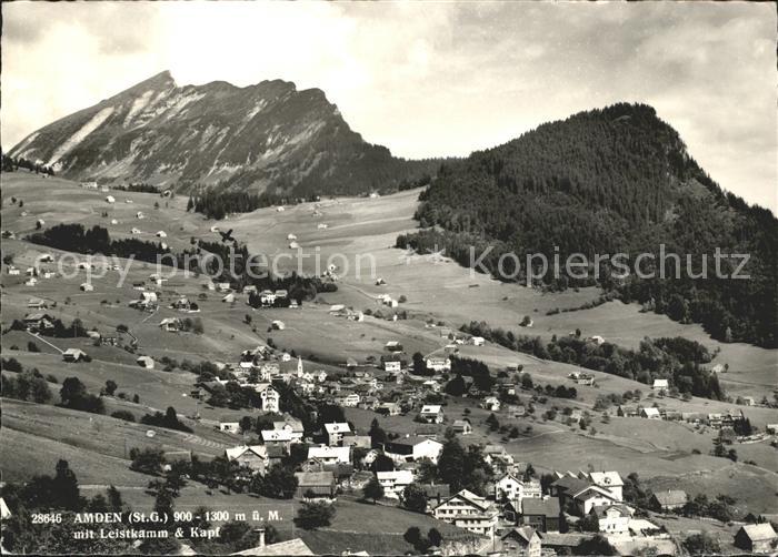 Amden Walensee SG Panorama mit Leistkamm und Kapf