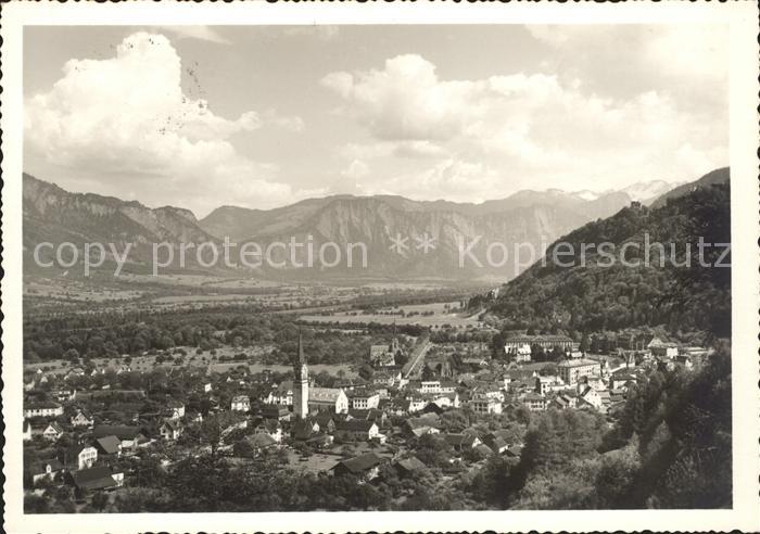 Bad Ragaz Ragatz Panorama Rheintal Alpen