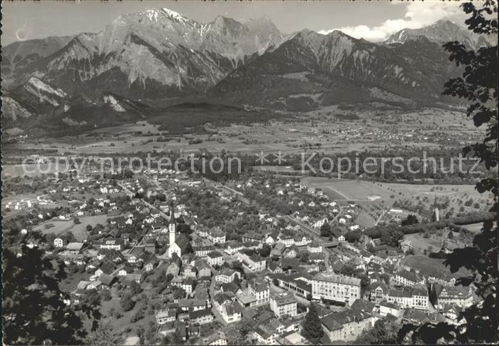Bad Ragaz Ragatz Panorama mit Falknis Raetikon