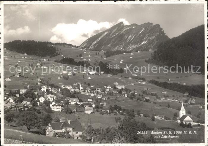 Amden Walensee SG Panorama mit Leistkamm