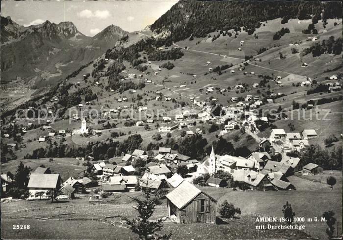 Amden Walensee SG Gesamtansicht mit Durchschlaege
