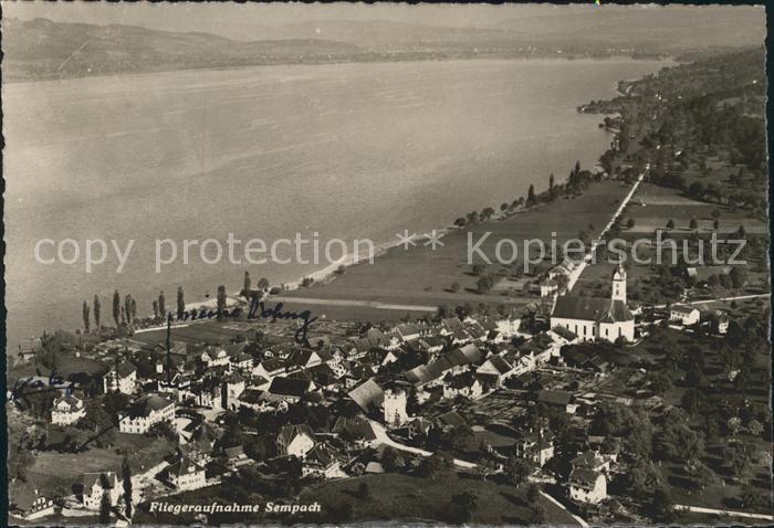 Sempach LU Fliegeraufnahme