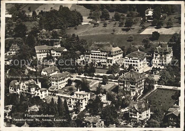 Luzern LU Sanatorium St. Anna Fliegeraufnahme