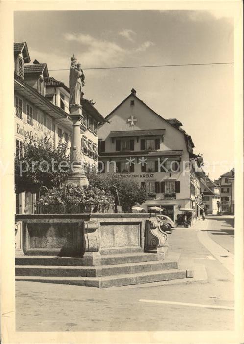 Sursee Gasthof zum Kreuz Brunnen