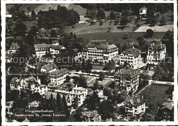 Luzern LU Fliegeraufnahme Sanatorium St. Anna
