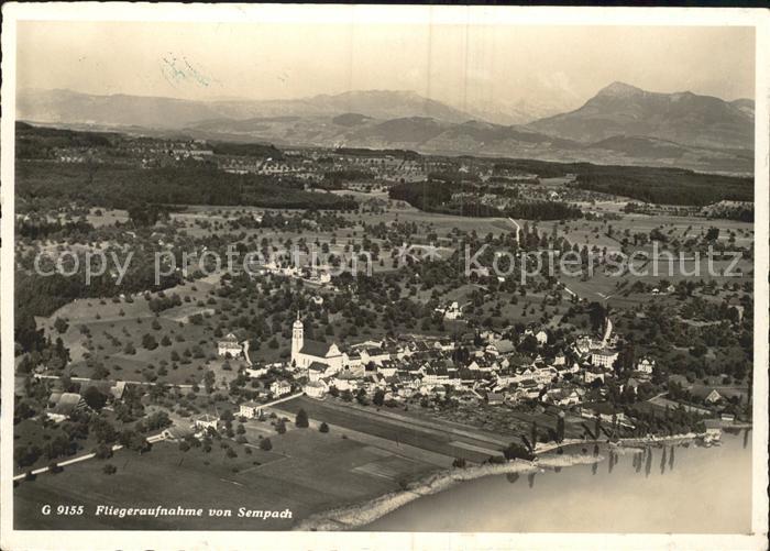 Sempach LU Fliegeraufnahme