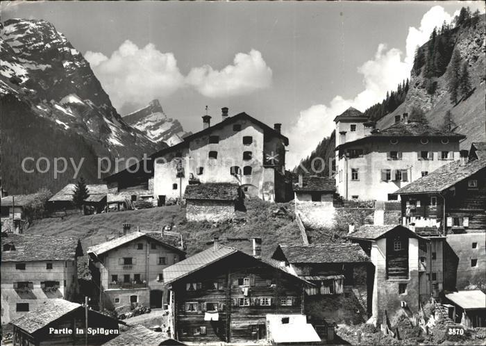 Spluegen GR Dorfpartie